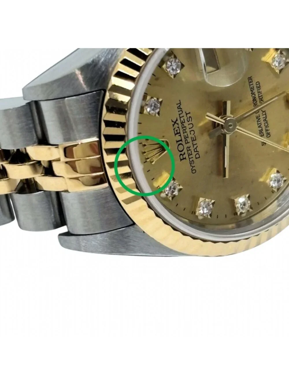 Rolex Datejust Diamond 18k Yellow Gold Stainless Steel Automatic